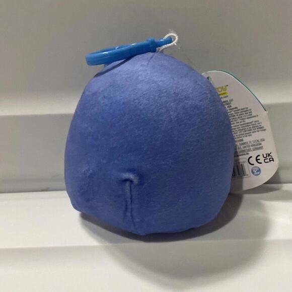 Squishmallow Kellytoy Plush Tadita the Blue Cell Phone Clip On Keychain 3.5" NWT - Picture 2 of 3